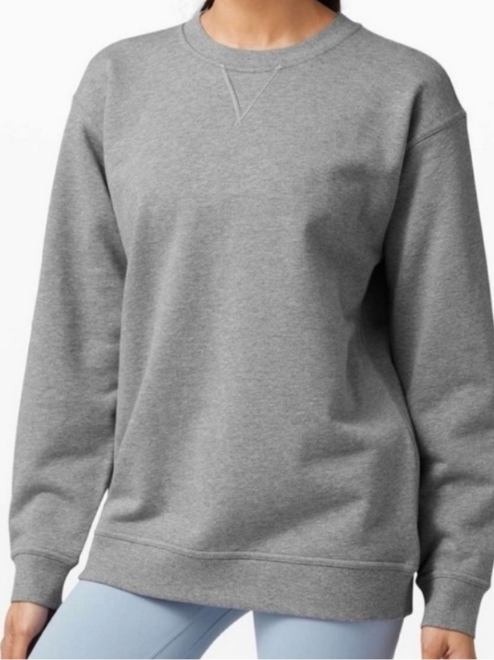 Lululemon Women's All Yours Crew Sweatshirt French Terry Heathered Gray 2